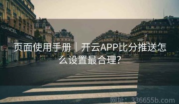 页面使用手册｜开云APP比分推送怎么设置最合理？