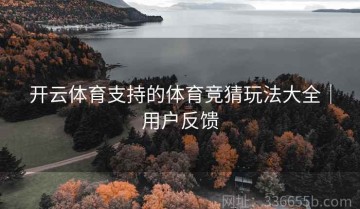 开云体育支持的体育竞猜玩法大全｜用户反馈