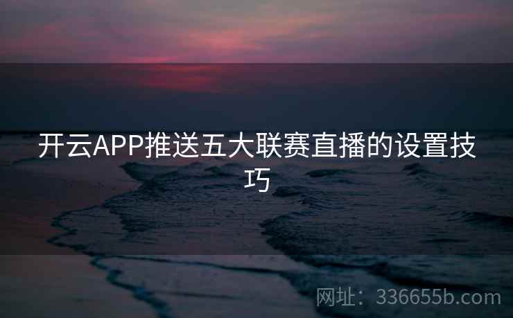 开云APP推送五大联赛直播的设置技巧